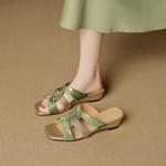 Crafted Luxury: Handcrafted Genuine Leather Women's Shoes for Timeless Elegance(EcqiH-7932)