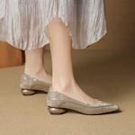 Handcrafted Genuine Leather Women's Shoes: Luxurious Elegance in Every Detail(EcqiHL-7930)