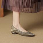 Handcrafted Genuine Leather Women's Shoes: Luxurious Elegance in Every Detail(EcqiHL-7930)