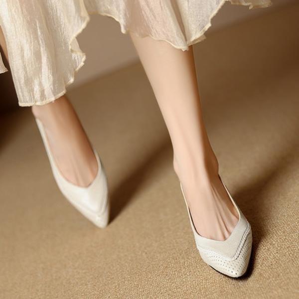 Handcrafted Leather Women's Shoes: Elegant Luxury Craftsmanship(EcqiH-7852)