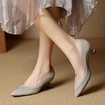 Handcrafted Leather Women's Shoes: Elegant Luxury Craftsmanship(EcqiH-7852)