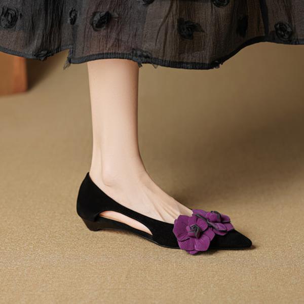 Handcrafted Genuine Leather Women's Shoes: Luxurious Elegance(EcqiHC-7952)