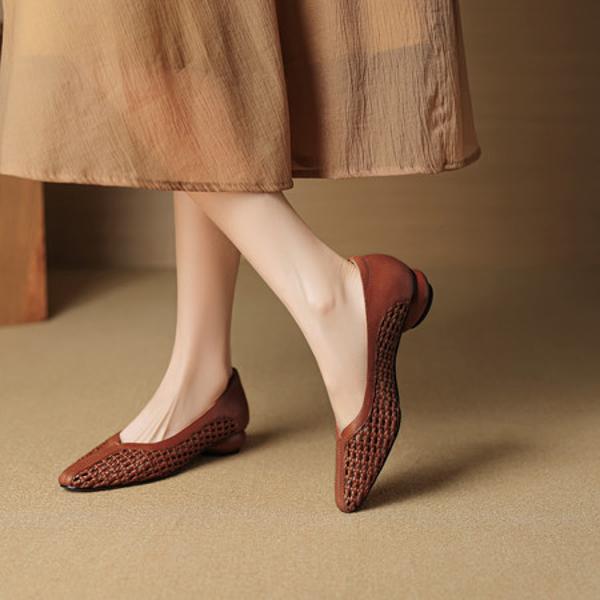 Elegant Handcrafted Genuine Leather Women's Shoes(EcqiHL-7939)