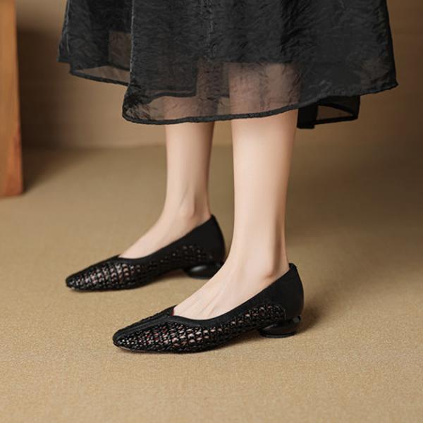 Elegant Handcrafted Genuine Leather Women's Shoes(EcqiHL-7939)