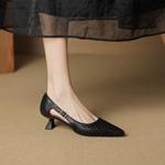 Handcrafted Luxury Leather Women’s Shoes: Elegance in Every Stitch(EcqiH-7988)
