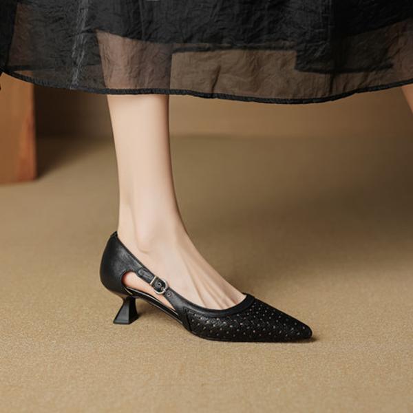 Handcrafted Luxury Leather Women’s Shoes: Elegance in Every Stitch(EcqiH-7988)
