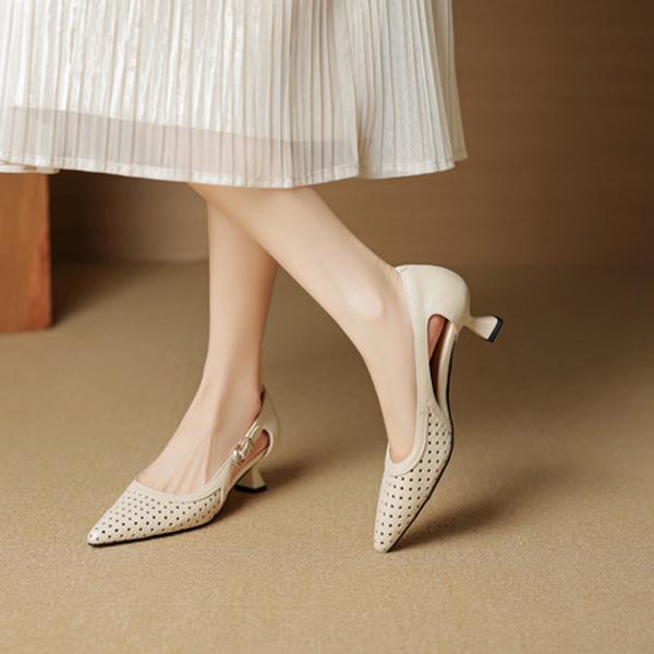 Handcrafted Luxury Leather Women’s Shoes: Elegance in Every Stitch(EcqiH-7988)