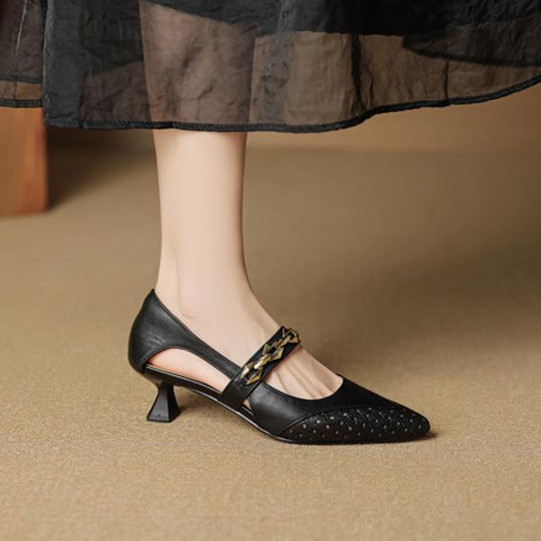 Exquisite Handcrafted Leather Women's Shoes: Luxury and Elegance Redefined(EcqiH-7992)