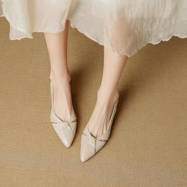 Handcrafted Luxury Leather Women's Shoes: Elegance in Every Detail(EcqiH-7995)