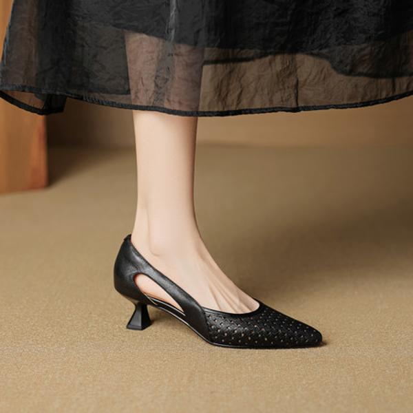 Exquisite Handcrafted Leather Women's Shoes: Luxury, Quality, and Elegance(EcqiH-7990)