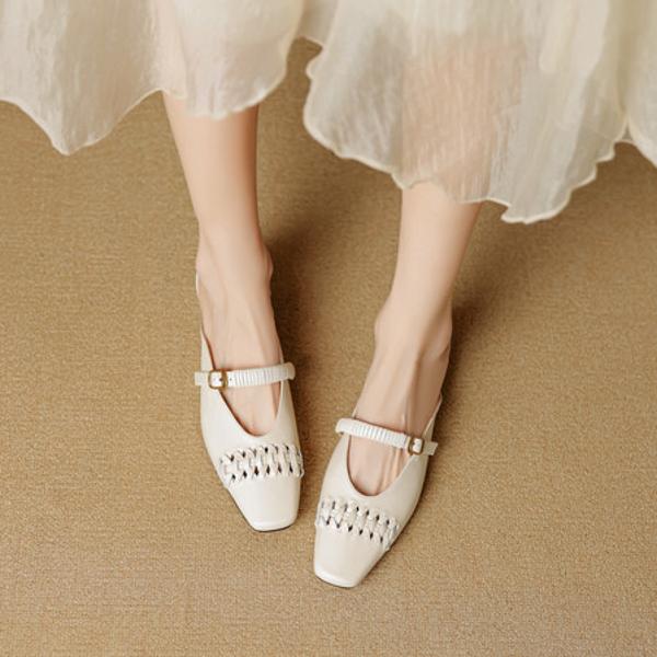 Exquisite Handmade Genuine Leather Women's Shoes for Luxurious Elegance(EcqiH-8002)