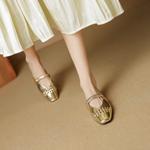 Exquisite Handmade Genuine Leather Women's Shoes for Luxurious Elegance(EcqiH-8002)