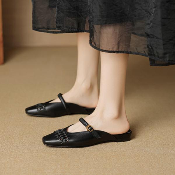 Exquisite Handmade Genuine Leather Women's Shoes for Luxurious Elegance(EcqiH-8002)