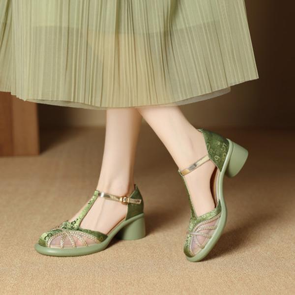 Handcrafted Luxury Genuine Leather Women's Shoes: Elegance Redefined(EcqiH-8005)