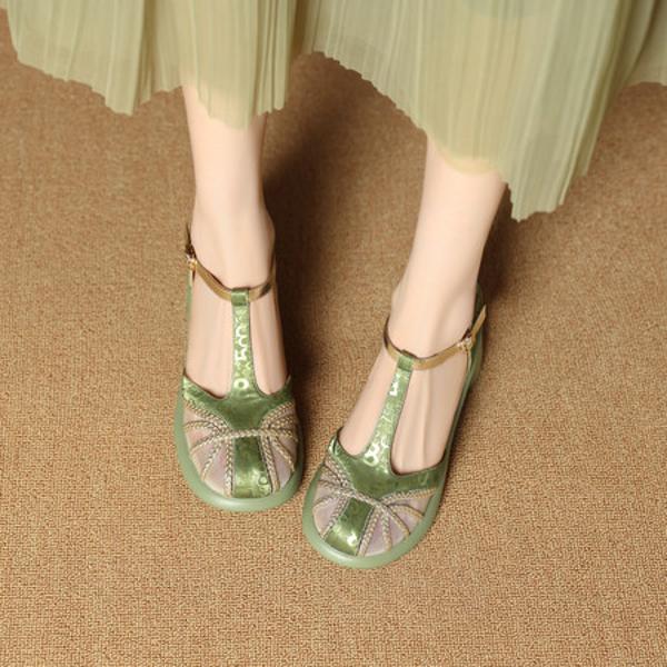 Handcrafted Luxury Genuine Leather Women's Shoes: Elegance Redefined(EcqiH-8005)