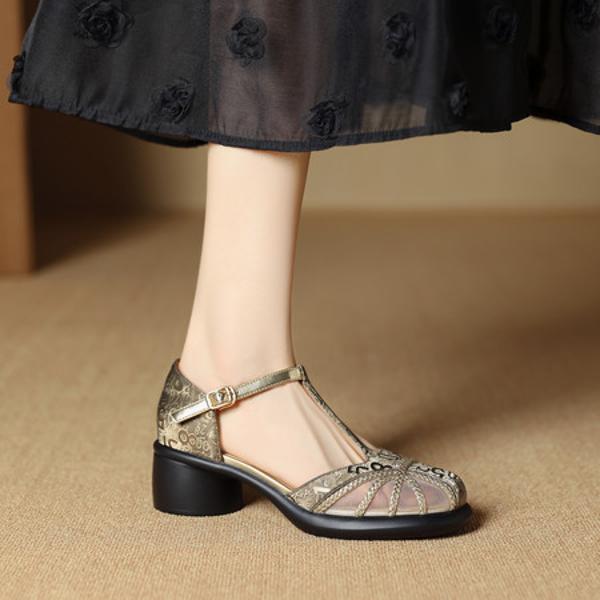 Handcrafted Luxury Genuine Leather Women's Shoes: Elegance Redefined(EcqiH-8005)