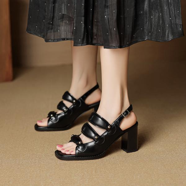 Elegance in Every Step: Handmade Leather Women’s Shoes(EcqiHC-8019)