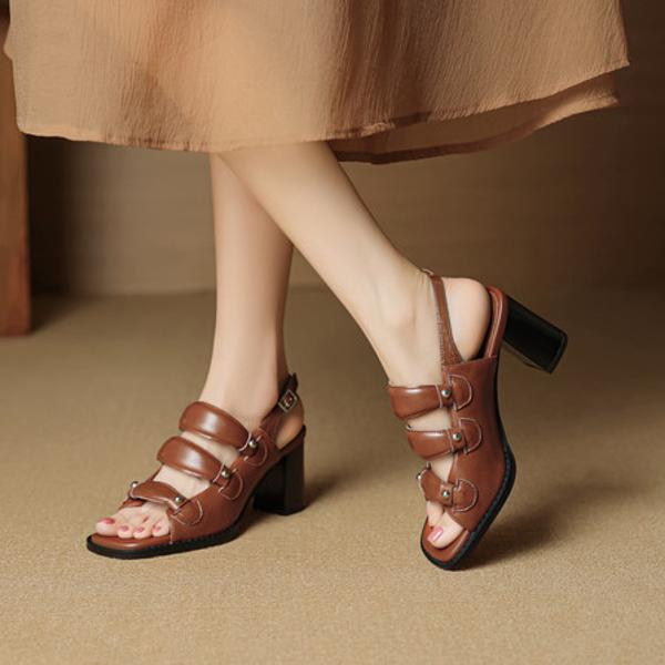 Elegance in Every Step: Handmade Leather Women’s Shoes(EcqiHC-8019)