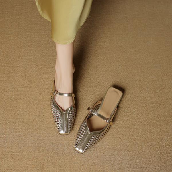 Handcrafted Genuine Leather Women's Shoes: Elegant Luxury with Exquisite Craftsmanship(EcqiH-8010)