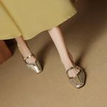 Handcrafted Genuine Leather Women's Shoes: Elegant Luxury with Exquisite Craftsmanship(EcqiH-8010)