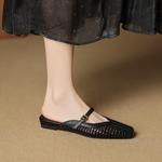 Handcrafted Genuine Leather Women's Shoes: Elegant Luxury with Exquisite Craftsmanship(EcqiH-8010)