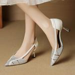 Handcrafted Luxury Leather Women's Shoes for Elegance(EcqiHC-8025)