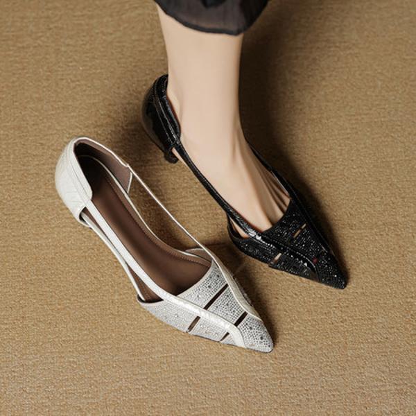 Handcrafted Luxury Leather Women's Shoes for Elegance(EcqiHC-8025)