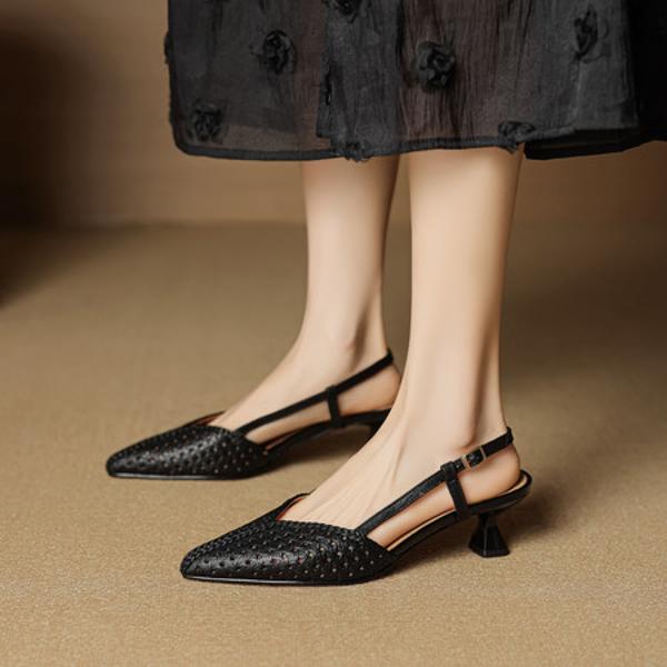 Handcrafted Genuine Leather Women's Shoes – Elegant Luxury Craftsmanship(EcqiH-8022)