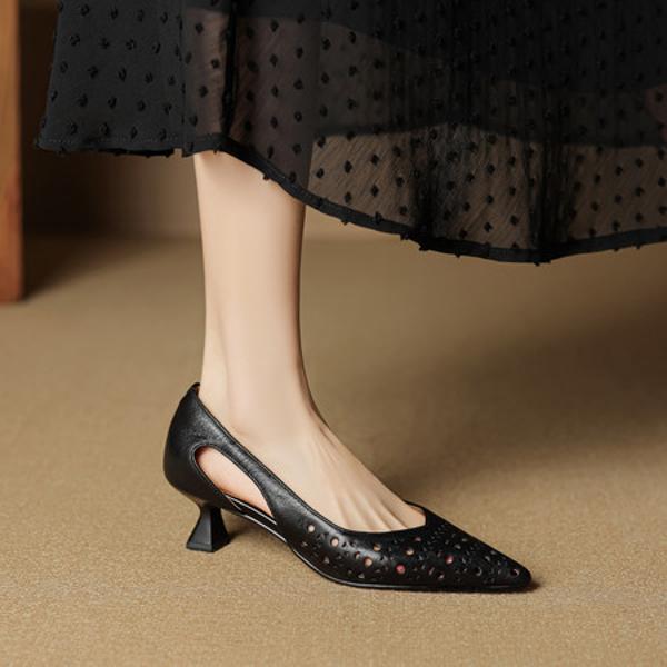 Handcrafted Genuine Leather Women's Shoes - Elegant, Luxurious Quality Craftsmanship(EcqiH-8028)