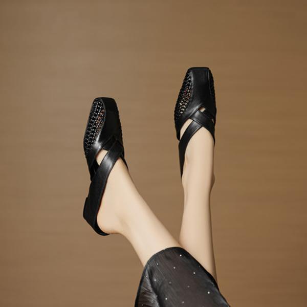Exquisite Handcrafted Leather Women's Shoes: A Touch of Luxury and Elegance(EcqiH-8038)