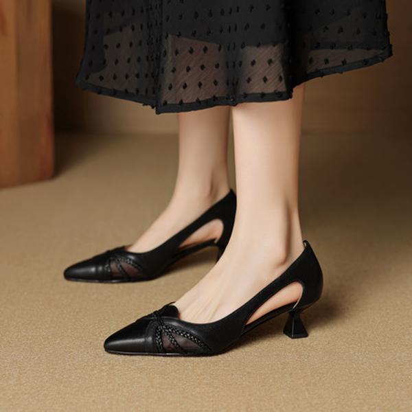 Handcrafted Genuine Leather Women's Shoes: Luxury, Elegance, and Artistry.(EcqiH-8039)