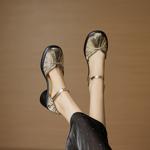 Elegant Handcrafted Leather Women’s Shoes: Luxury Quality and Craftsmanship(EcqiH-8035)