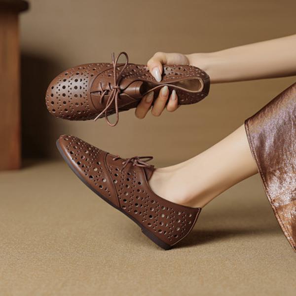 Handcrafted Genuine Leather Women's Shoes: Exquisite Quality & Timeless Elegance(EcqiH-8055)