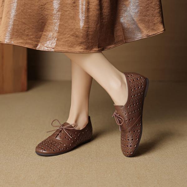 Handcrafted Genuine Leather Women's Shoes: Exquisite Quality & Timeless Elegance(EcqiH-8055)