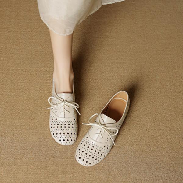 Handcrafted Genuine Leather Women's Shoes: Exquisite Quality & Timeless Elegance(EcqiH-8055)