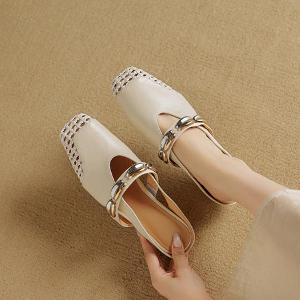 Handcrafted Luxurious Genuine Leather Women’s Shoes: Elegant Artistry & Quality(EcqiH-8052)