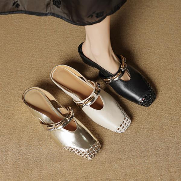 Handcrafted Luxurious Genuine Leather Women’s Shoes: Elegant Artistry & Quality(EcqiH-8052)