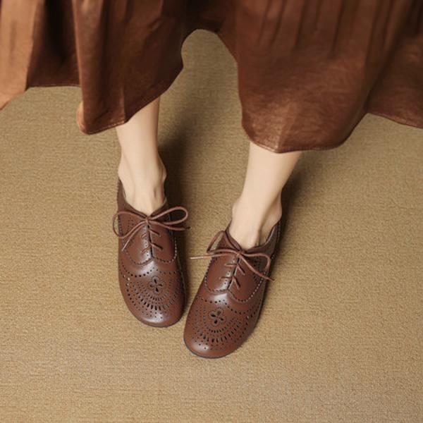 Exquisite Handmade Leather Women's Shoes: Elegance in Every Detail(EcqiH-8068)