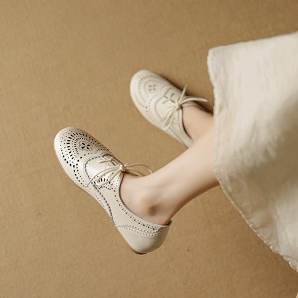 Exquisite Handmade Leather Women's Shoes: Elegance in Every Detail(EcqiH-8068)