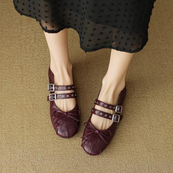 Luxurious Handcrafted Leather Women's Shoes: Elegance in Every Detail(EcqiHC-8092)