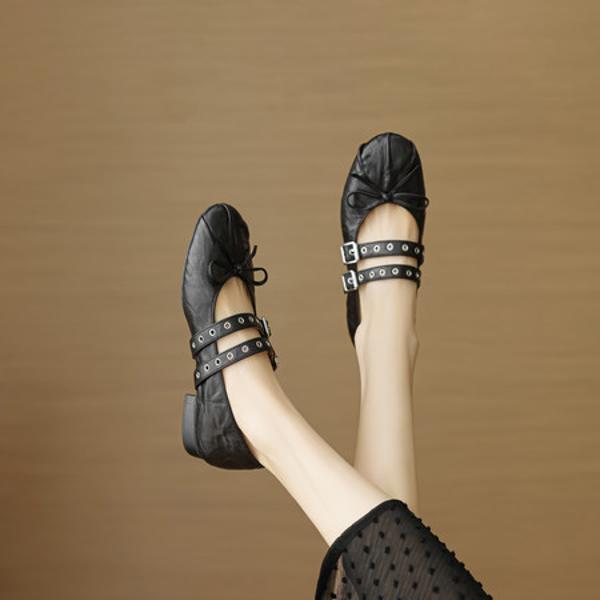 Luxurious Handcrafted Leather Women's Shoes: Elegance in Every Detail(EcqiHC-8092)