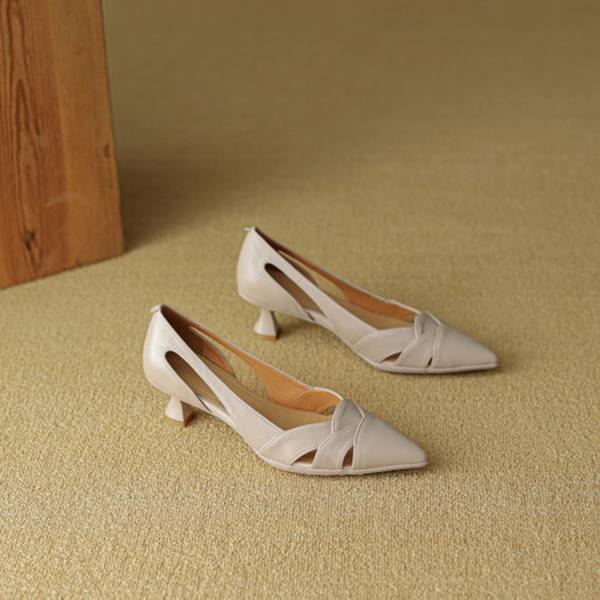 Handcrafted Luxury Leather Women's Shoes(EcqiHC-8095)