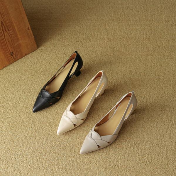 Handcrafted Luxury Leather Women's Shoes(EcqiHC-8095)