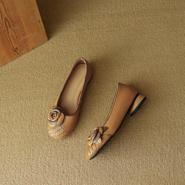 Elegant Handcrafted Leather Women's Shoes - Luxury Quality and Craftsmanship(EcqiHC-8105)