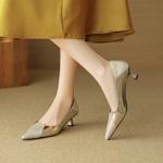 Handcrafted Luxury Leather Shoes for Elegant Women(EcqiHC-8098)