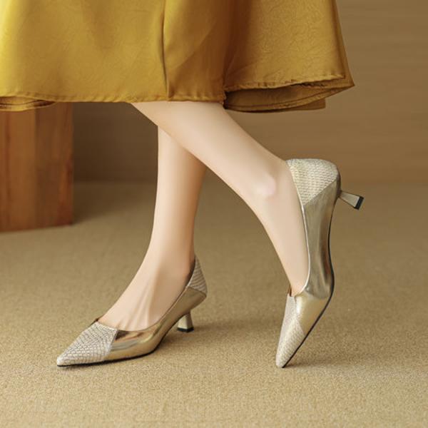 Handcrafted Luxury Leather Shoes for Elegant Women(EcqiHC-8098)