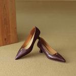 Handcrafted Luxury Leather Women's Shoes with Exquisite Detailing(EcqiHC-8089)