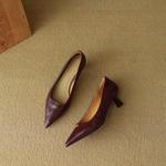 Handcrafted Luxury Leather Women's Shoes with Exquisite Detailing(EcqiHC-8089)