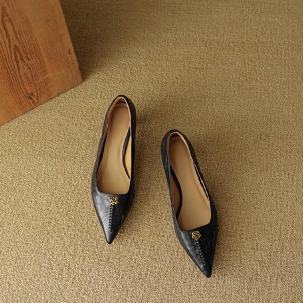 Handcrafted Luxury Leather Women's Shoes with Exquisite Detailing(EcqiHC-8089)