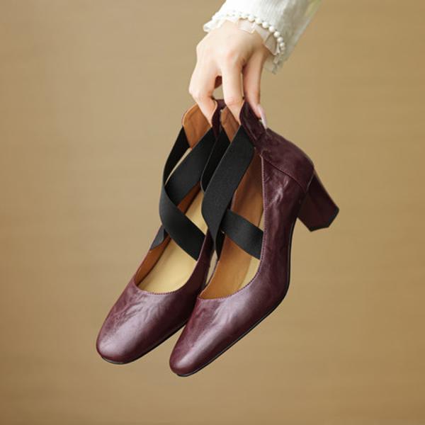 Handcrafted Luxury Leather Women’s Shoes: Elegance in Every Stitch(EcqiHC-8112)